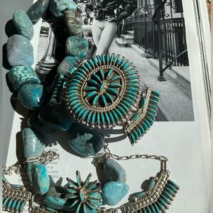 Bracelet and Necklace Set~ Native Signed BellisonZuni J.S. Bellson Sterl…